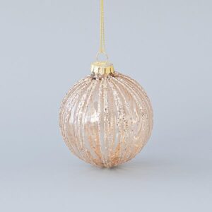 Top Qelqi Shampanjë me Vija me Shkëlqim