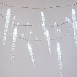 Drita LED Linjë Akull me 10 Kristale te Mëdha dhe 16 Kristale te Vogla