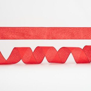 Fjongo e Kuqe me Lule të Kuqe me Shkëlqim